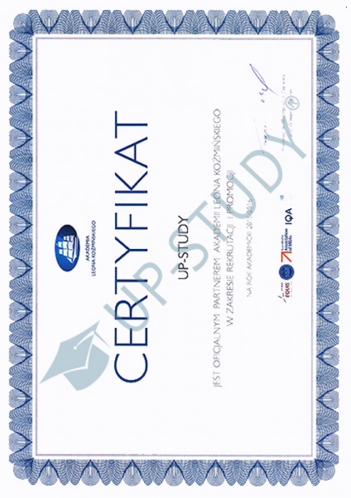 Фото сертифіката №3: university|Центр польської освіти|UP-STUDY