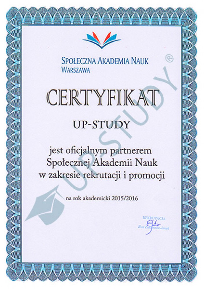 Фото сертификата №20: university|Центр польского образования|UP-STUDY