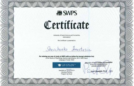 Результати розіграшу 3-ох грантів на безкоштовне навчання у SWPS (Вроцлав, Сопот, Познань)